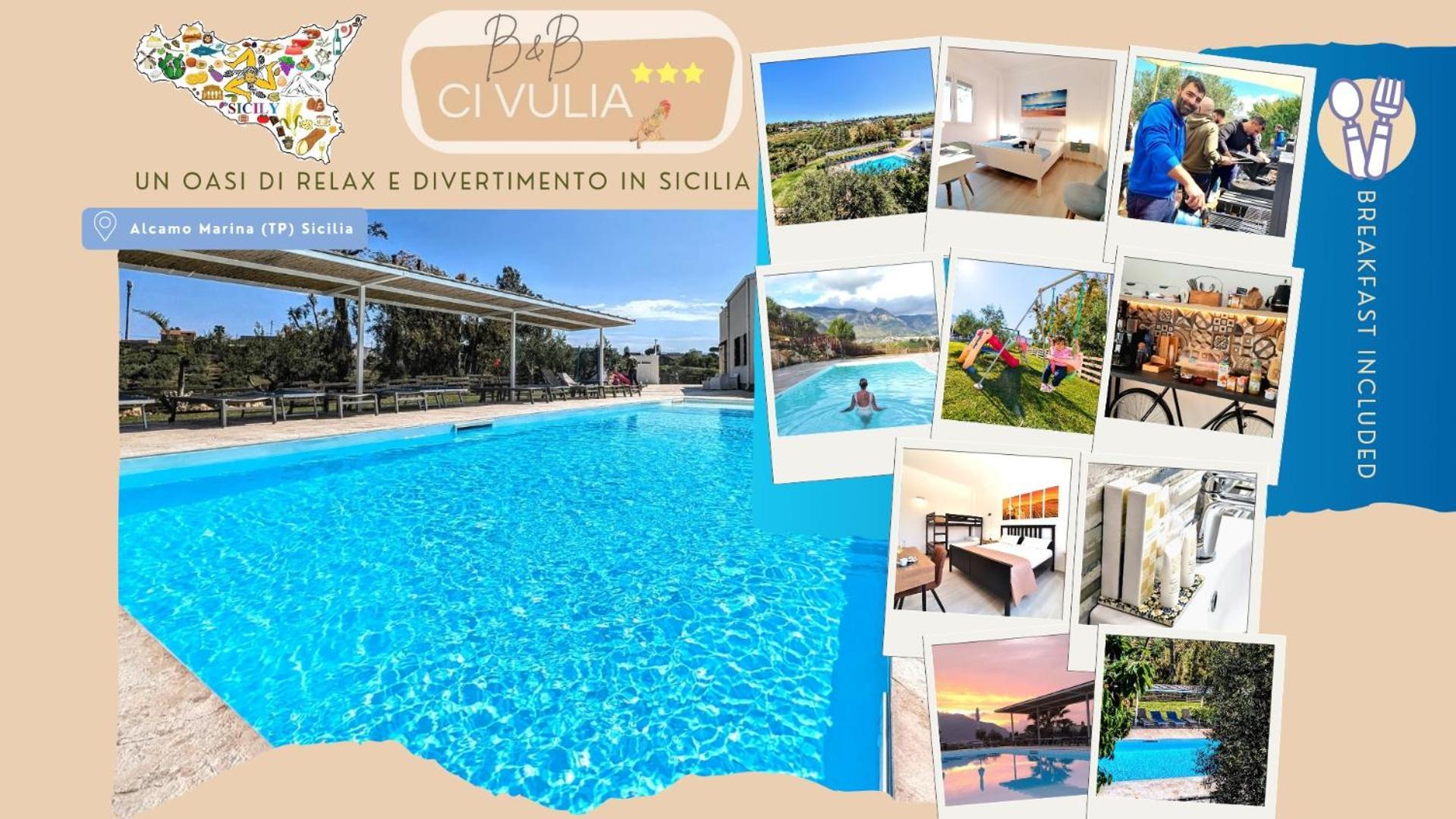 Ci Vulia B&B - Sicilia Sea, Pool, Bbq, Tv, Wi-Fi Alcamo Marina Εξωτερικό φωτογραφία